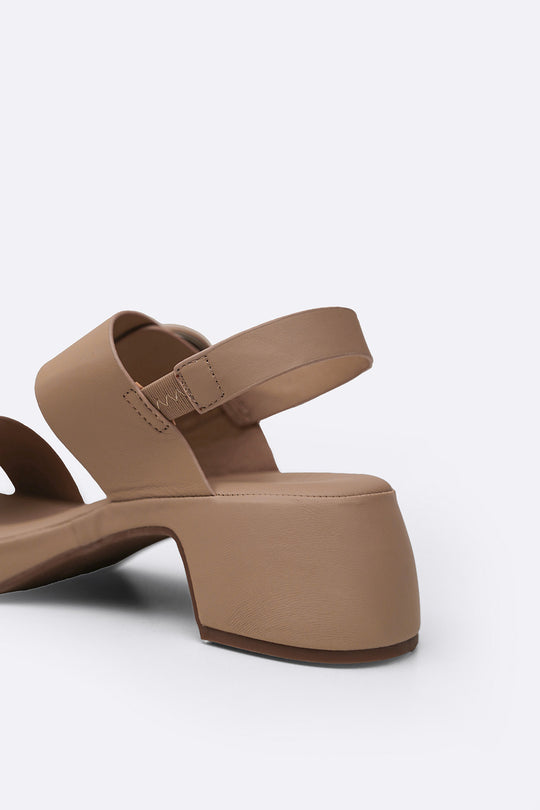 TAUPE MAMA SANDAL HEELS