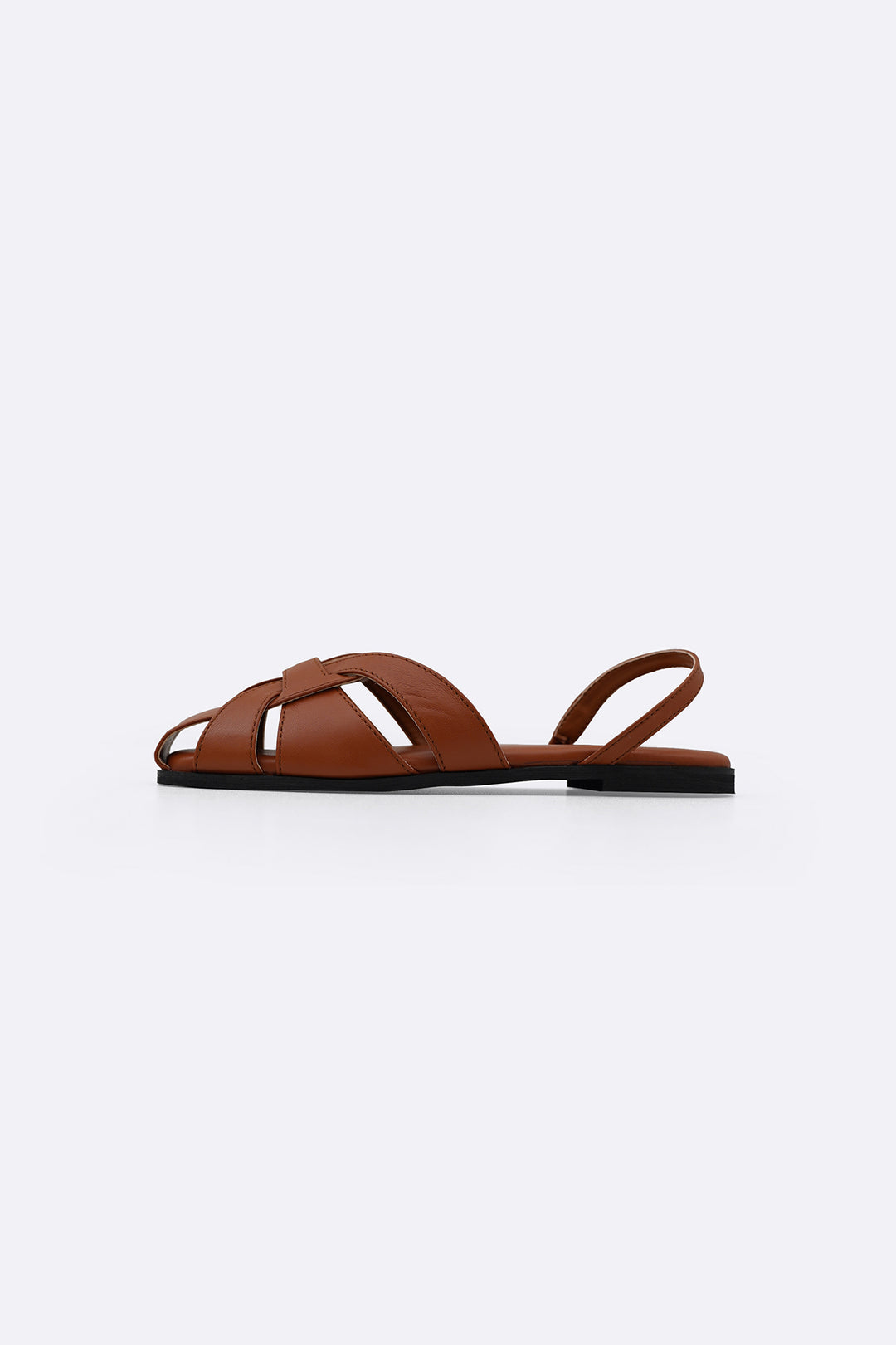 TAN ROMAN FLAT SANDALS