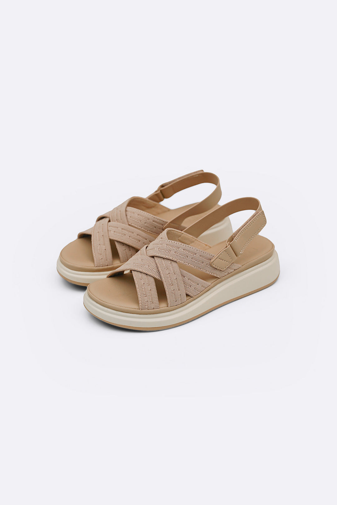 BEIGE OUTDOOR MAMA PLATFORM SANDALS