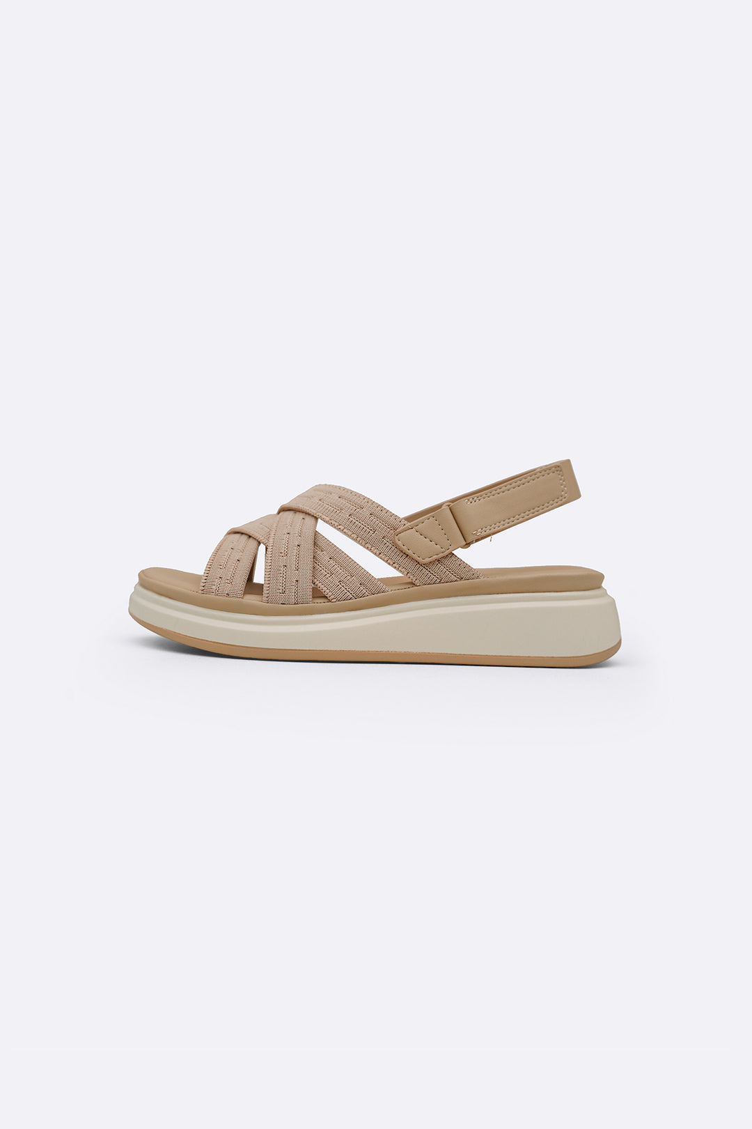 BEIGE OUTDOOR MAMA PLATFORM SANDALS