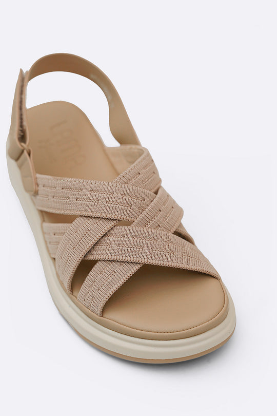 BEIGE OUTDOOR MAMA PLATFORM SANDALS