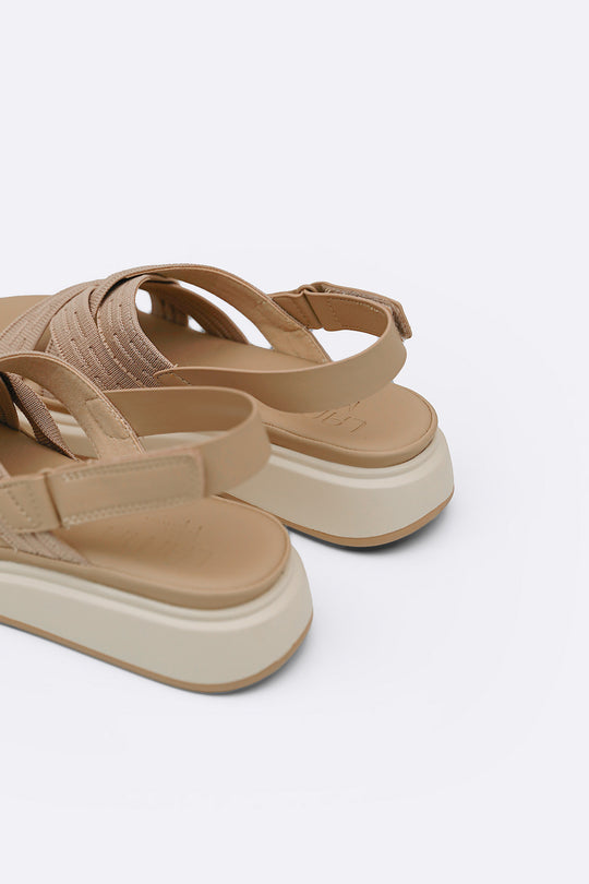 BEIGE OUTDOOR MAMA PLATFORM SANDALS