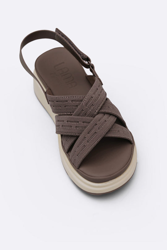 TAUPE OUTDOOR MAMA PLATFORM SANDALS