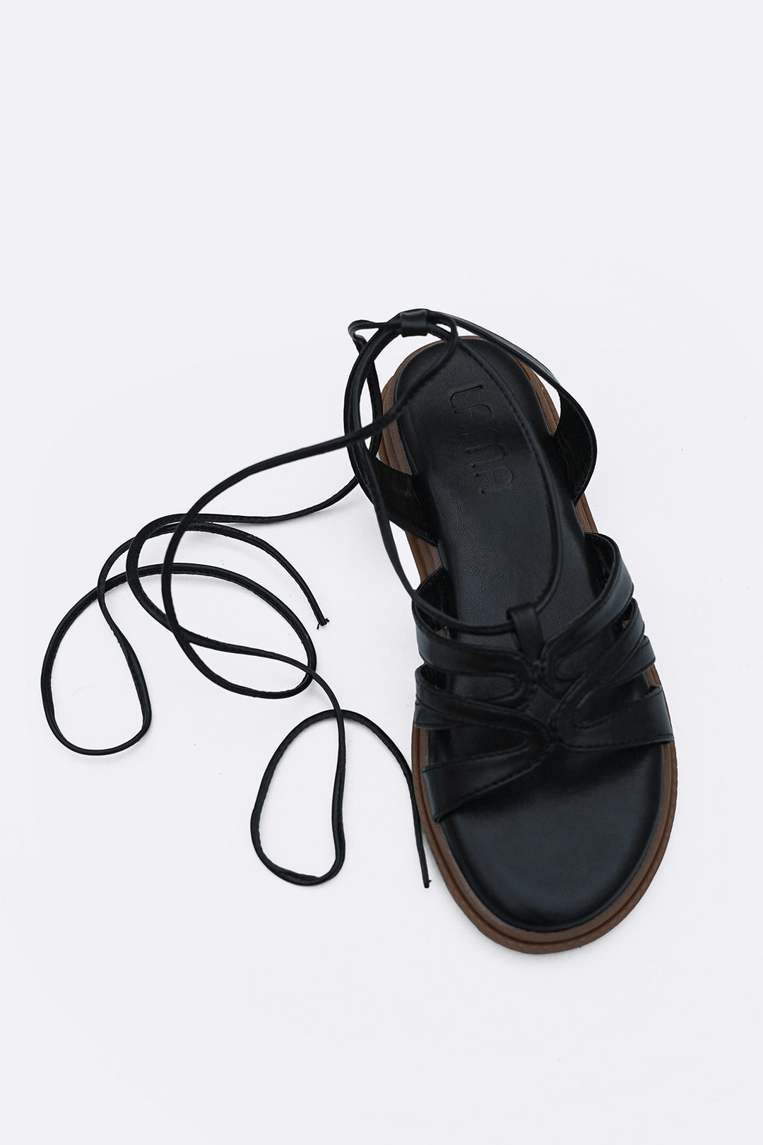 BLACK COMFY GLADIATOR SANDALS