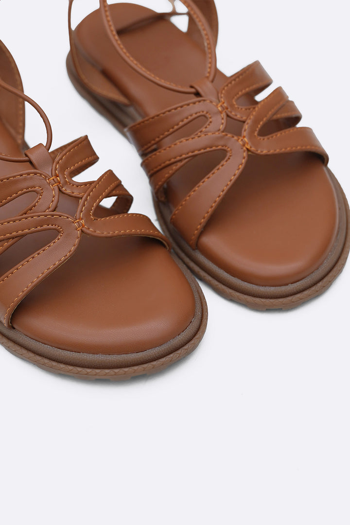 TAN COMFY GLADIATOR SANDALS