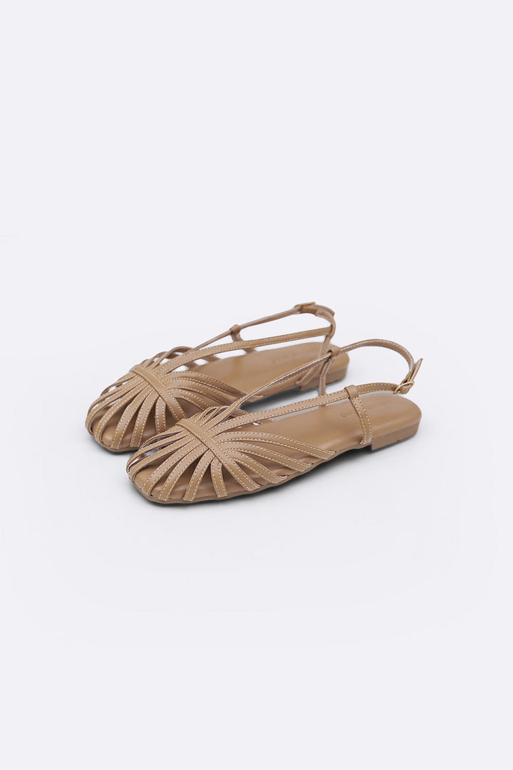 BEIGE SUMMER STRAP SANDALS