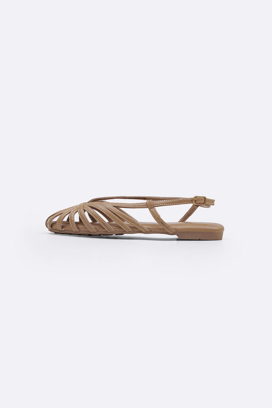 BEIGE SUMMER STRAP SANDALS