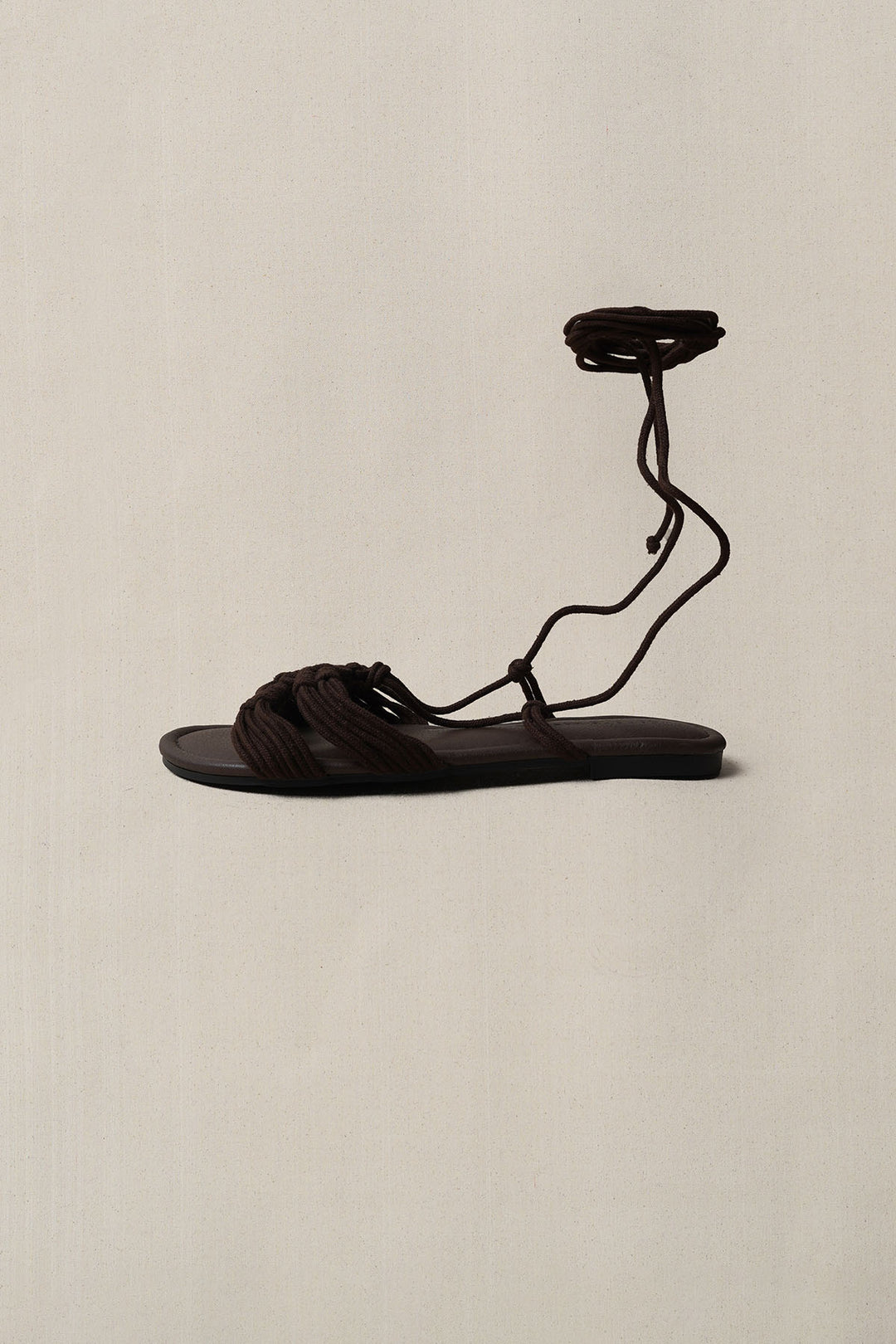 CHOCOLATE CAPRI WOVEN SLIDES