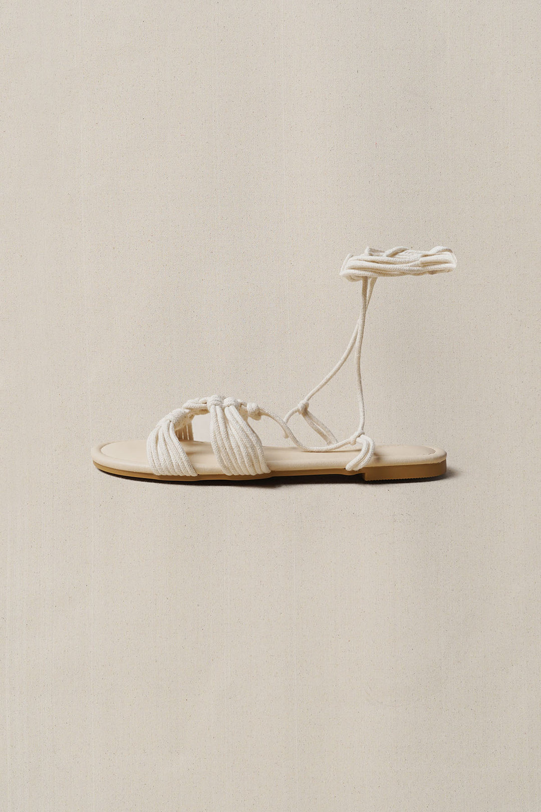 OFF WHITE CAPRI WOVEN SLIDES