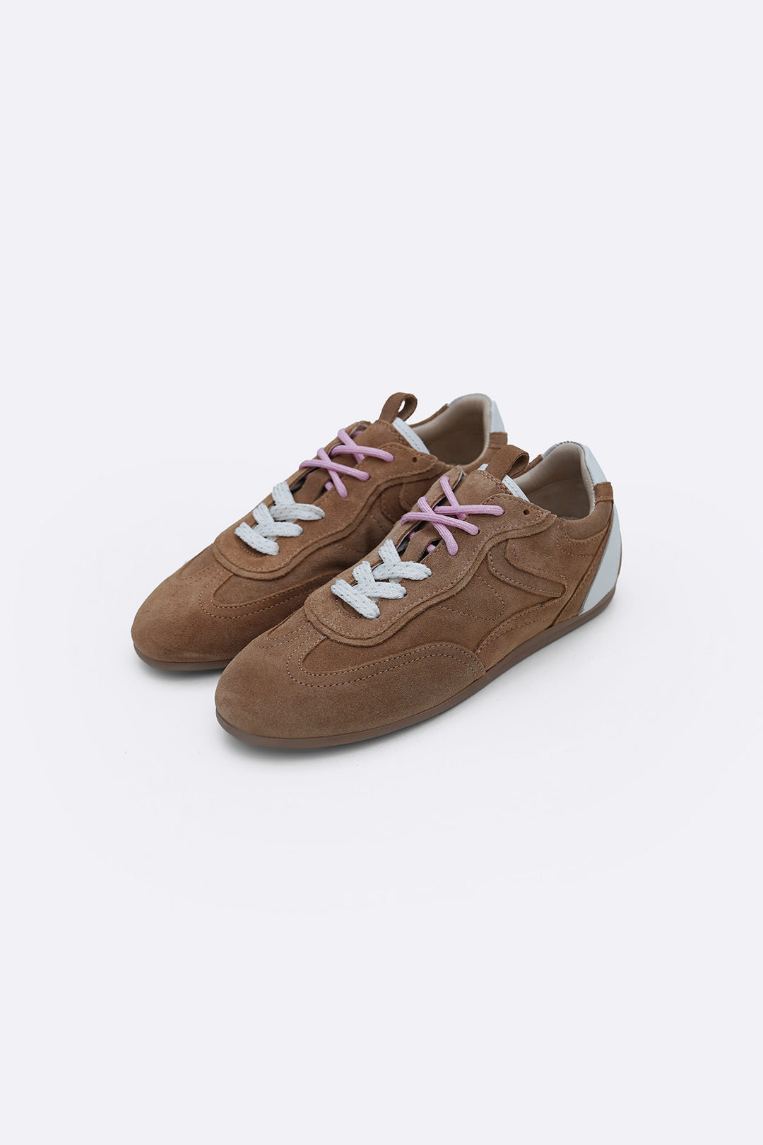 BEIGE LEATHER 2-LACE SNEAKERS