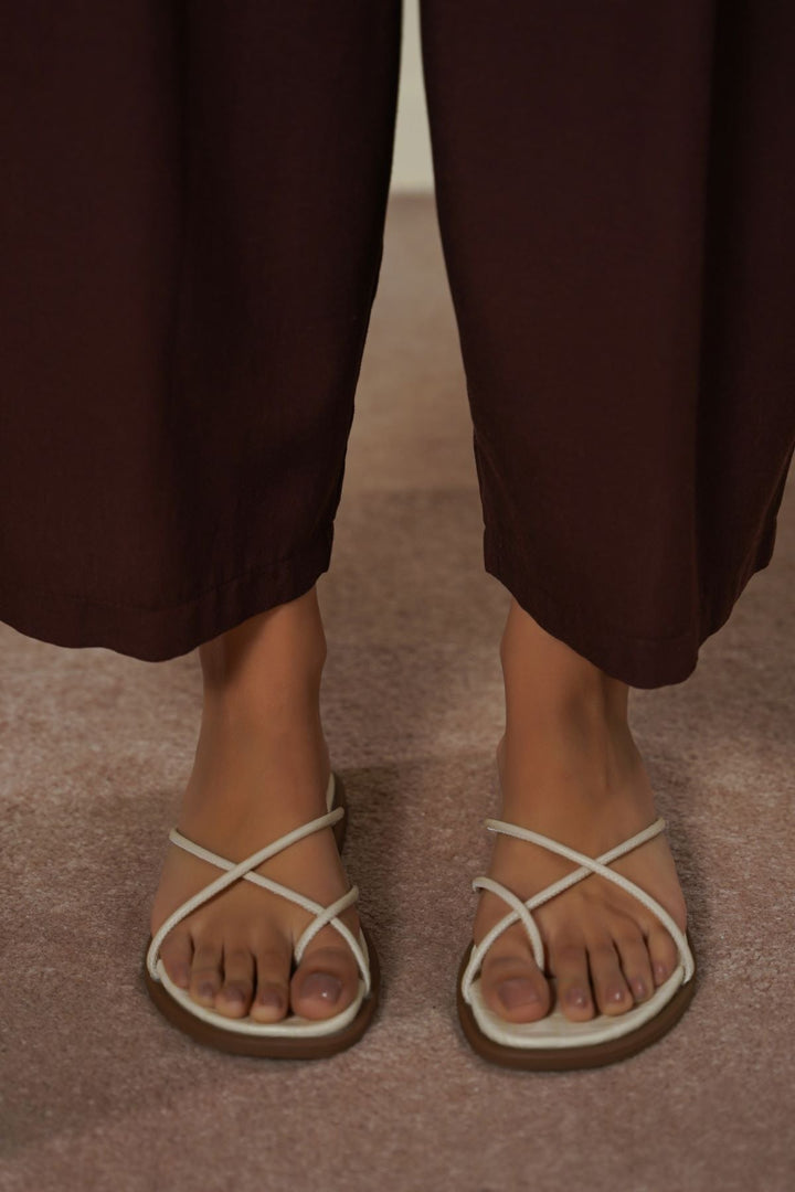 OFF WHITE STRAP TRACK SLIDES