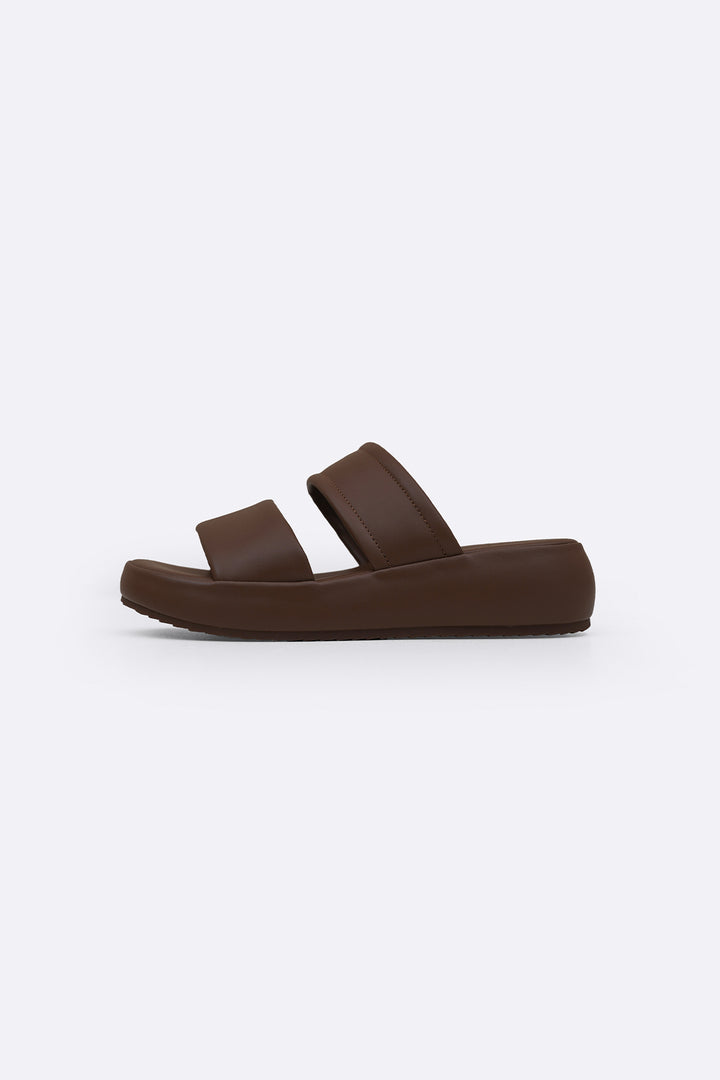 BROWN MARSHMALLOW MAMA SLIDES