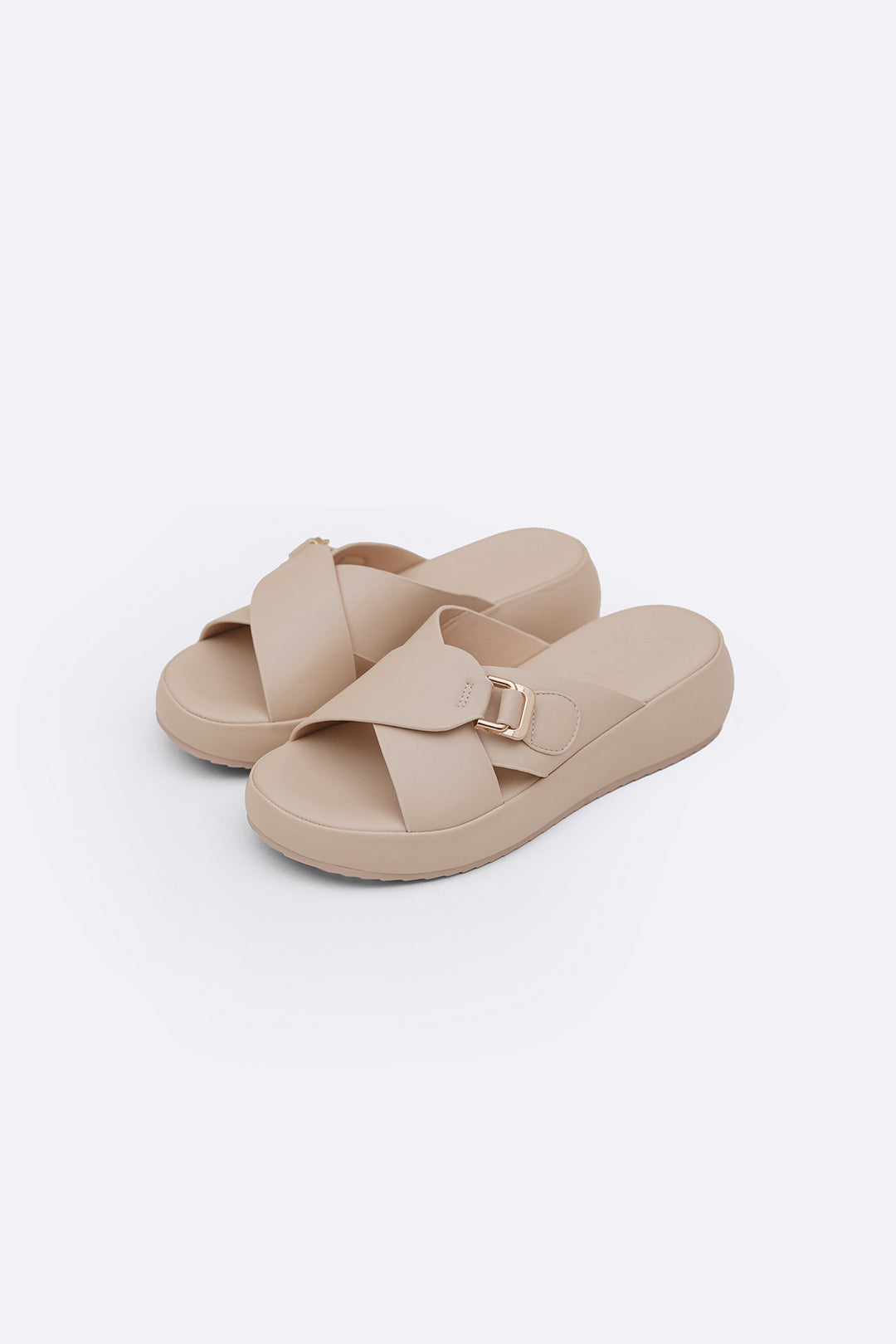 LIGHT BEIGE CLOUD MAMA SLIDES