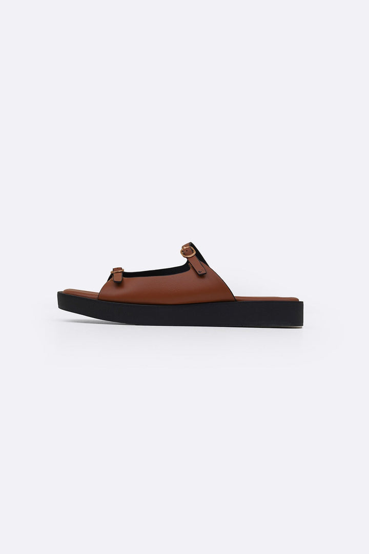 TAN MODERN GREEK SLIPPERS