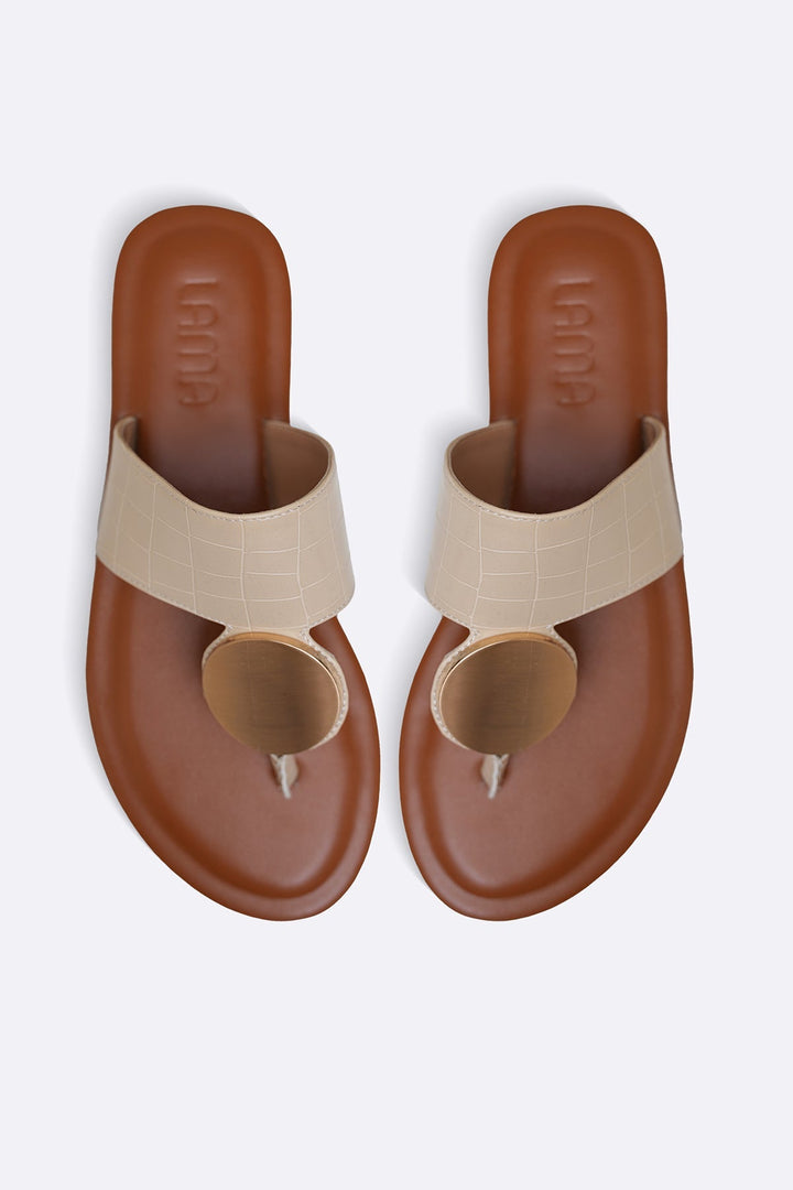 CREAM SOFT SUMMER SLIDES