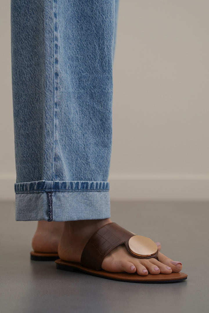 BROWN SOFT SUMMER SLIDES