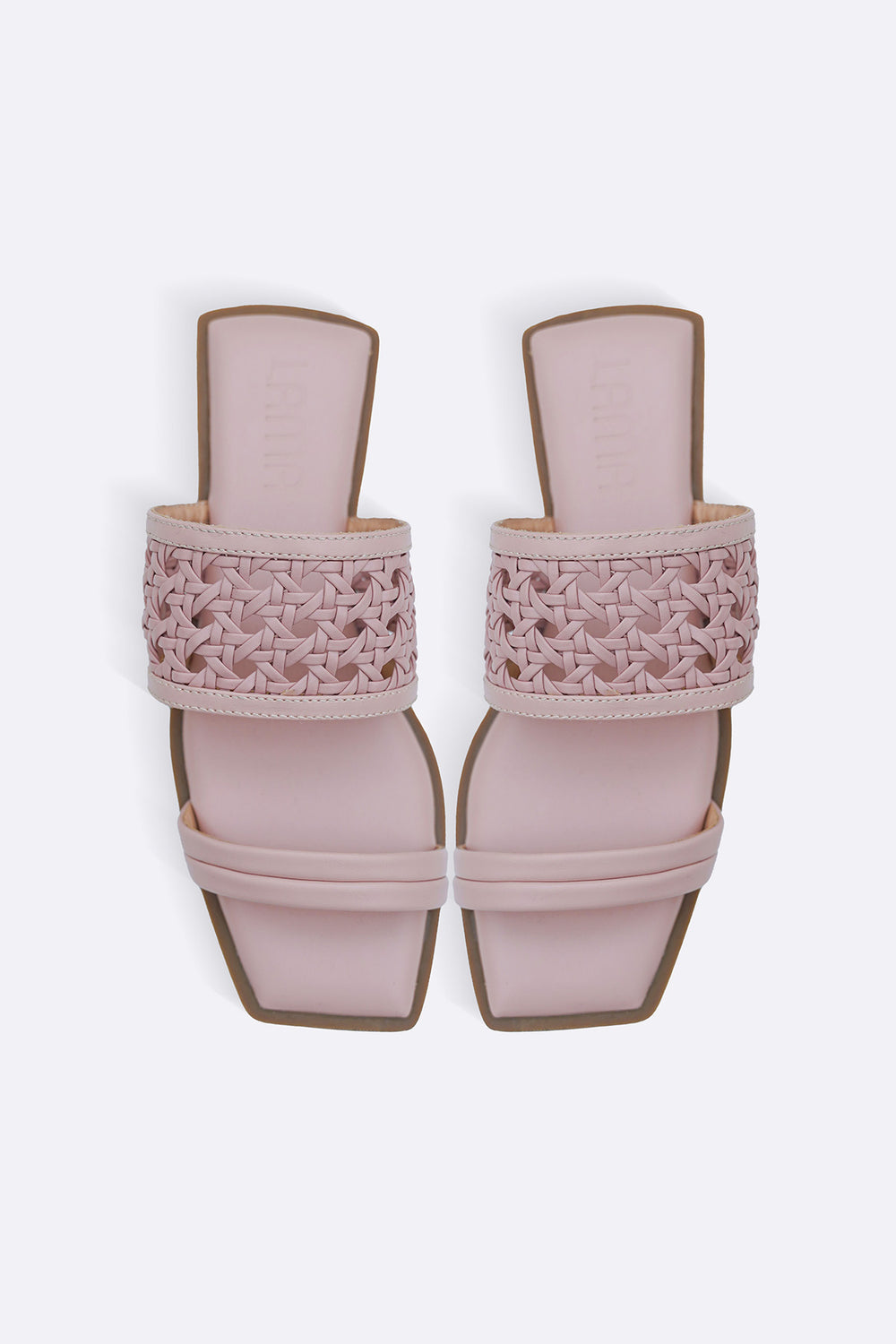 PINK SUMMER WEAVE SLIDES