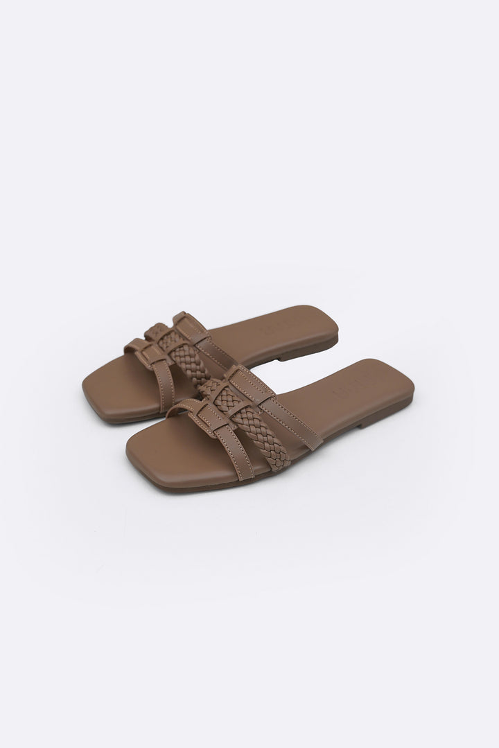 TAUPE SAND & BRAID SLIDES