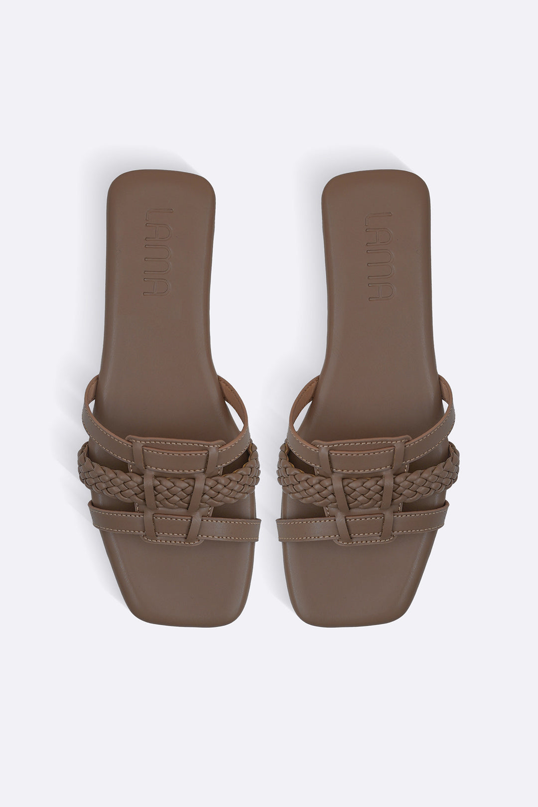 TAUPE SAND & BRAID SLIDES