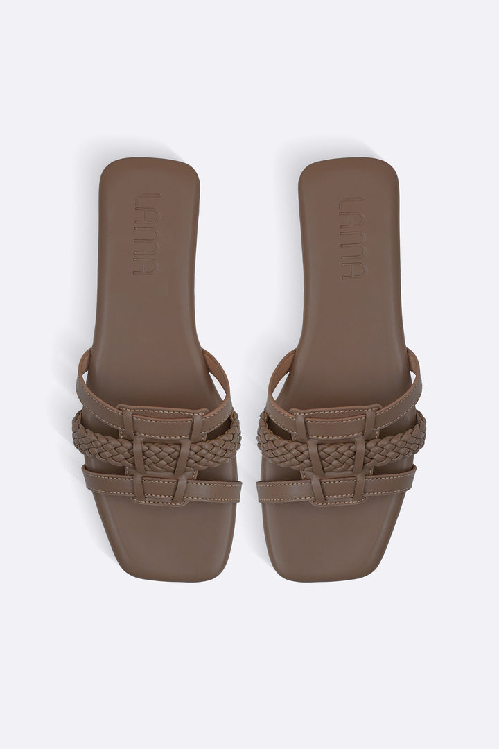 TAUPE SAND & BRAID SLIDES