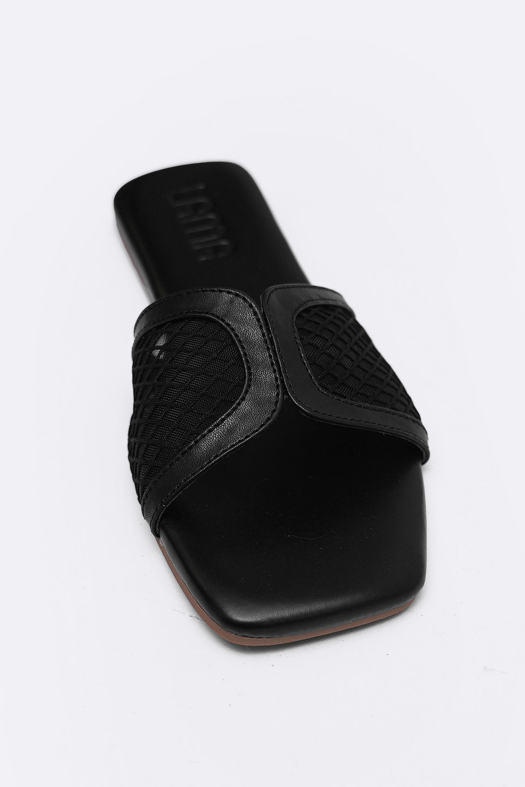 BLACK SOFT MESH SLIDES