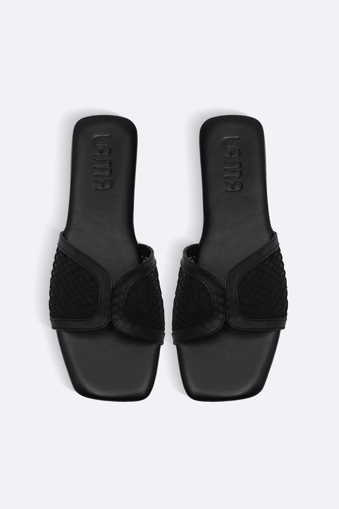 BLACK SOFT MESH SLIDES