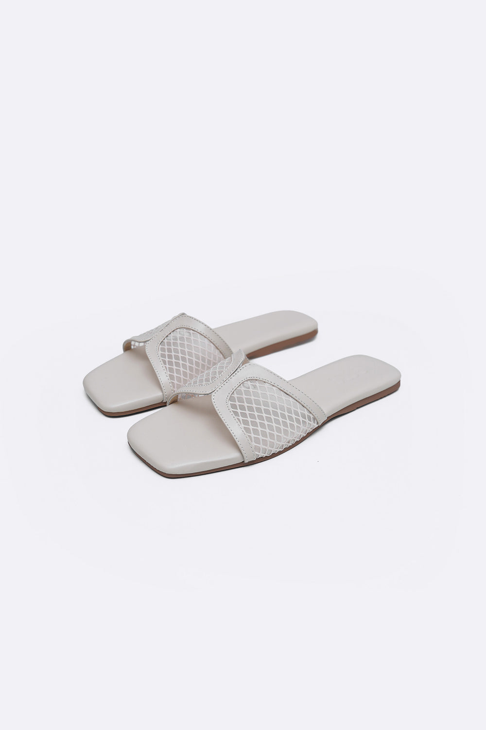 OFF WHITE SOFT MESH SLIDES