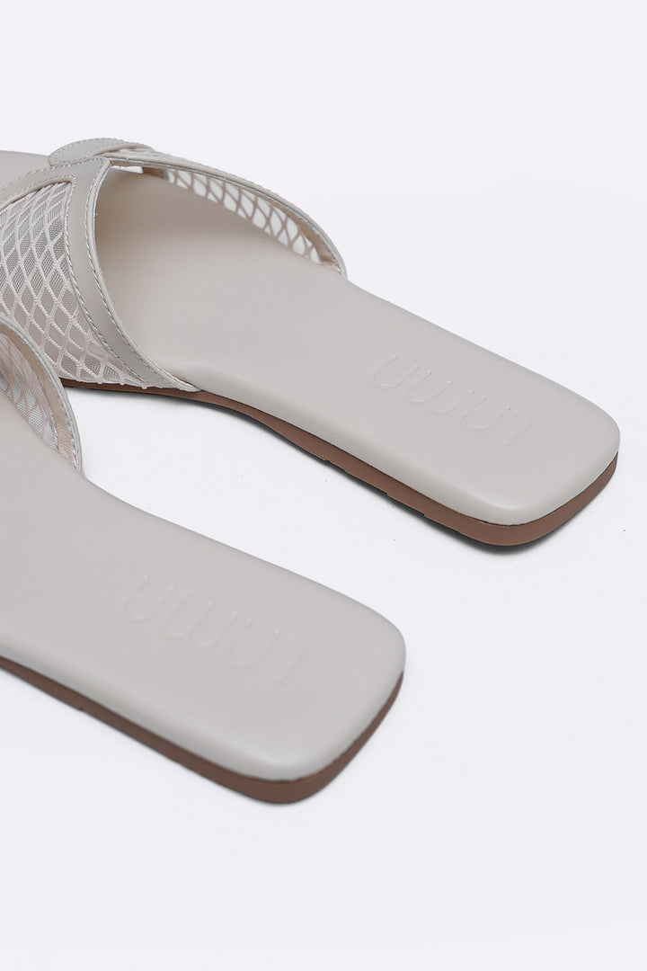 OFF WHITE SOFT MESH SLIDES