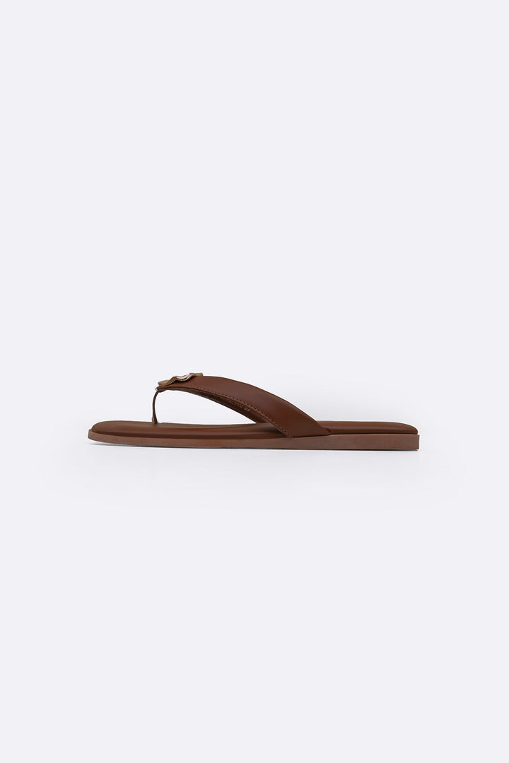 TAN TRINKET FLIP FLOPS
