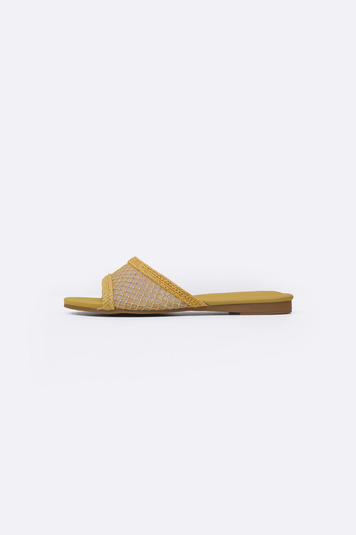 PISTACHIO TINSEL MESH SLIDES