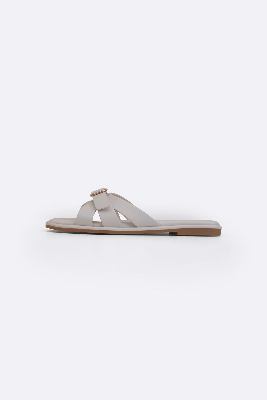 OFF WHITE TRI-STRAP SLIDES