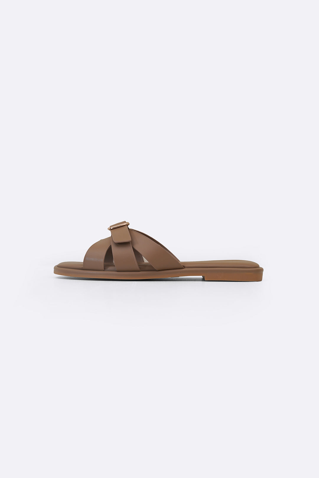TAUPE TRI-STRAP SLIDES