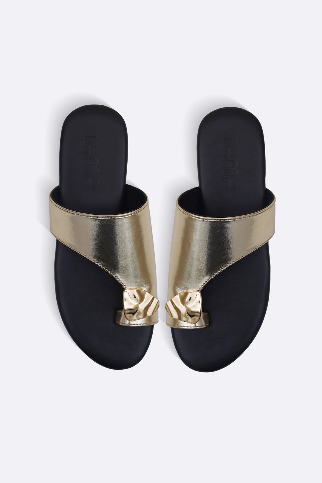 GOLD EASY PARTY TOE SLIDES