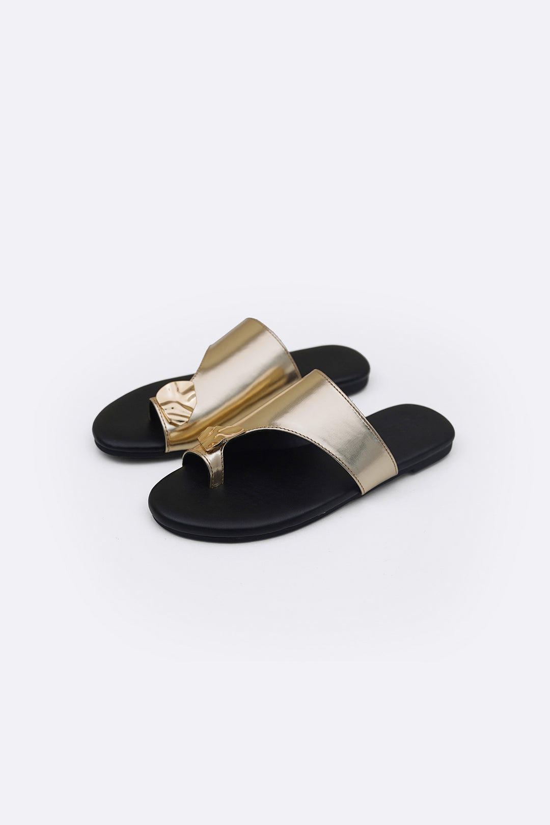GOLD EASY PARTY TOE SLIDES