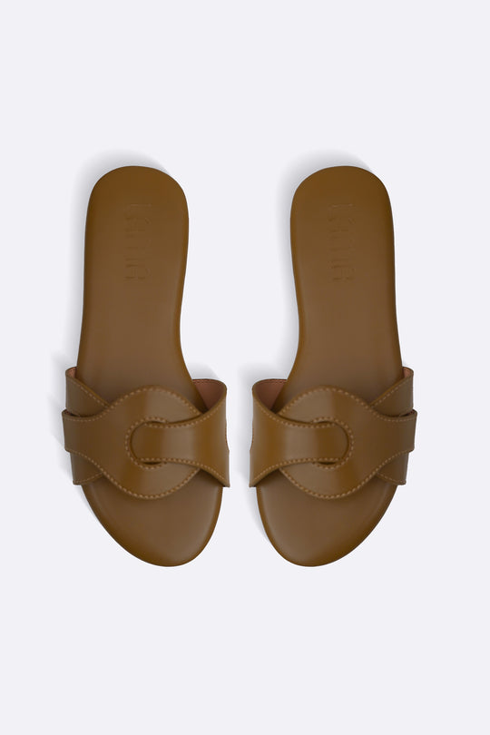 OLIVE SOFT KNOT SLIDES