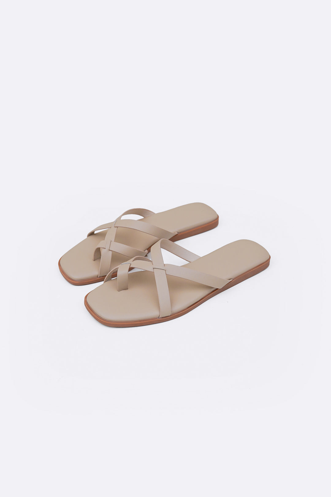 BEIGE RIO TOE SLIDES