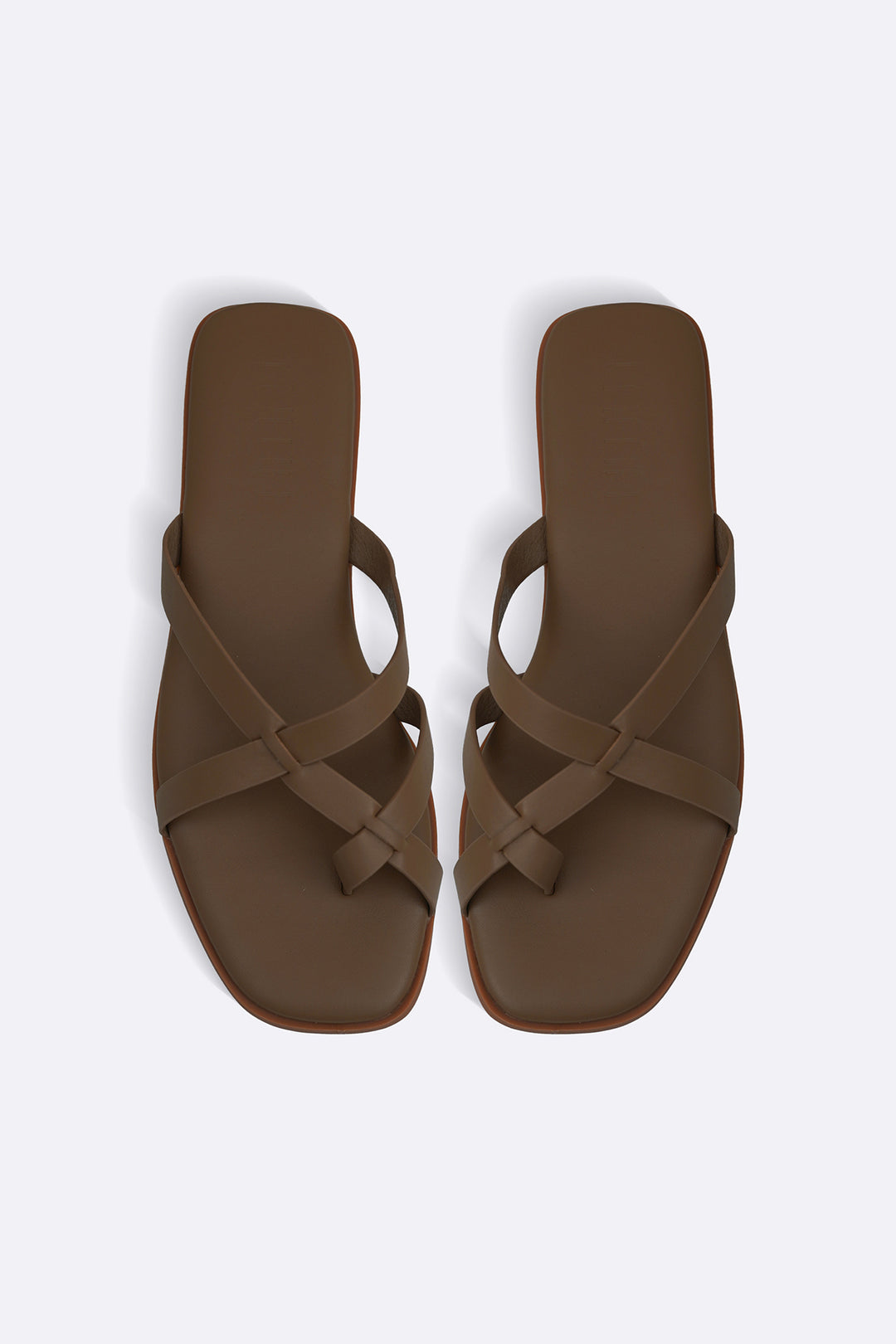 TAUPE RIO TOE SLIDES