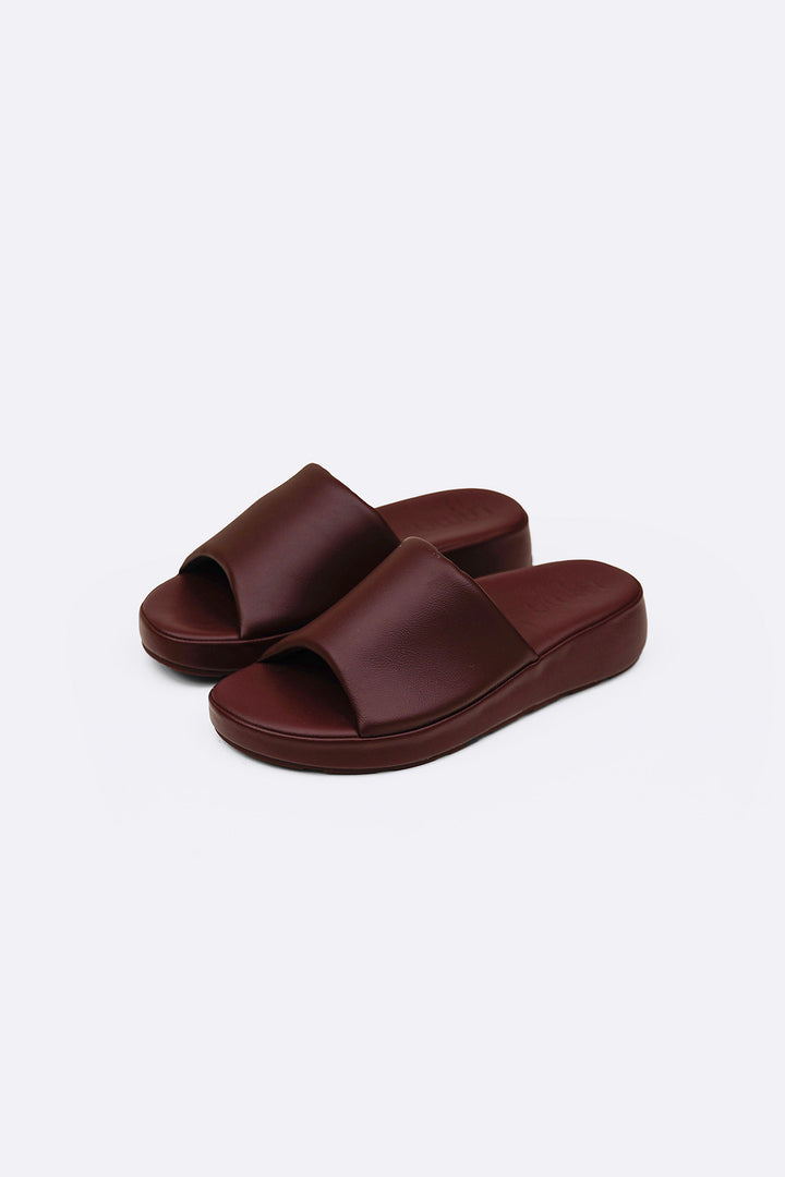 BURGUNDY PILLOW SOFT MAMA SLIDES