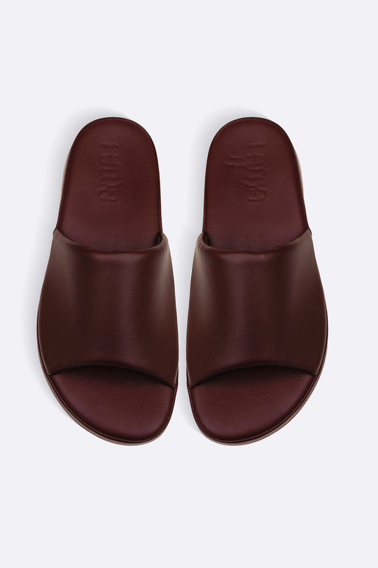 BURGUNDY PILLOW SOFT MAMA SLIDES