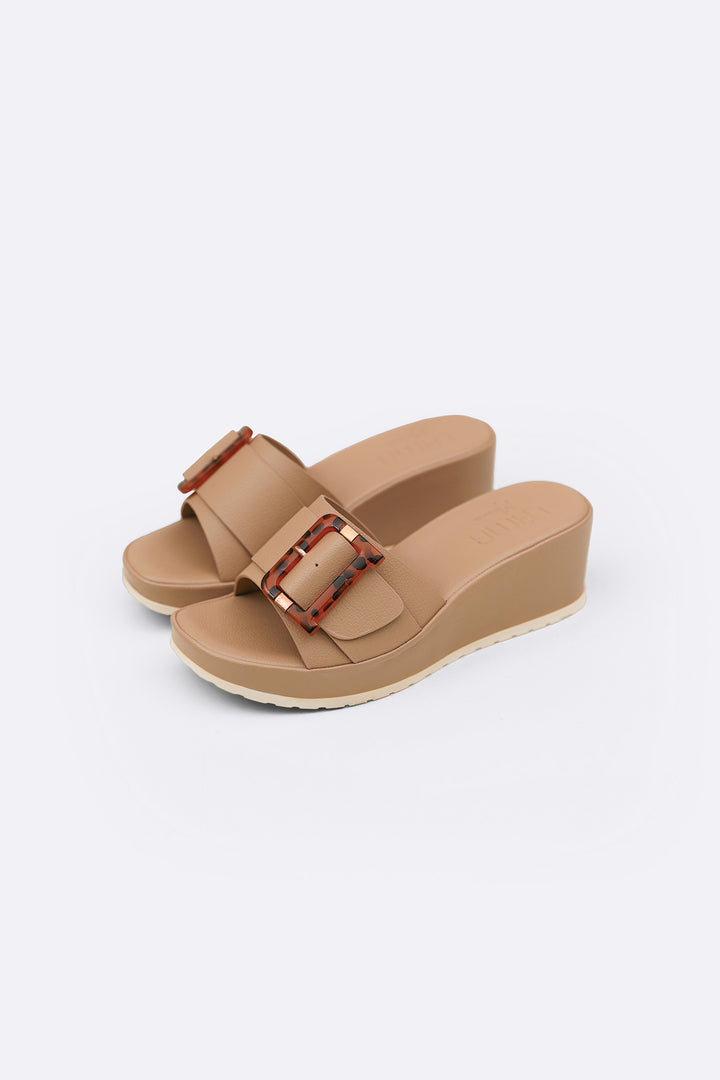 KHAKI LIGHTWEIGHT MAMA WEDGES