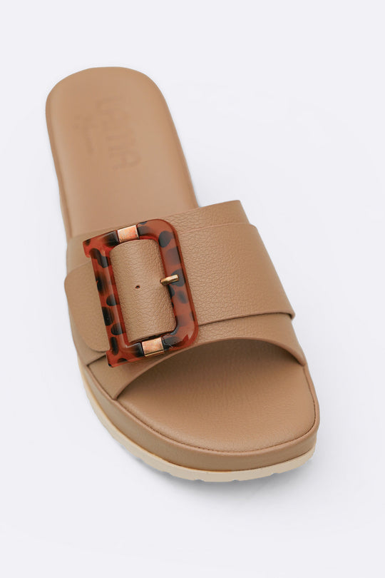 KHAKI LIGHTWEIGHT MAMA WEDGES
