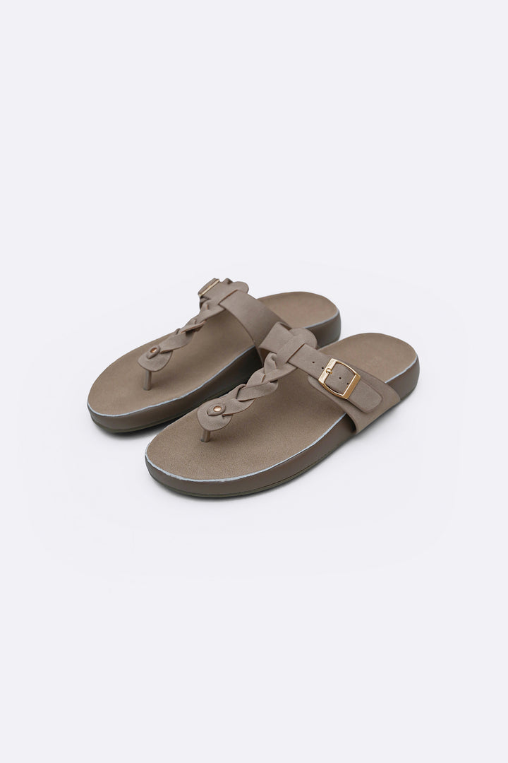 BEIGE BRAID MAMA FLOPS