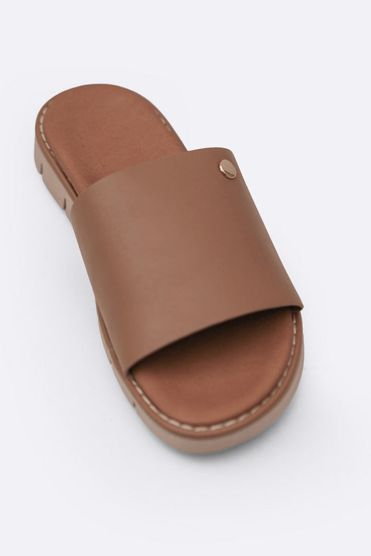 BEIGE ALL DAY MAMA SLIDES