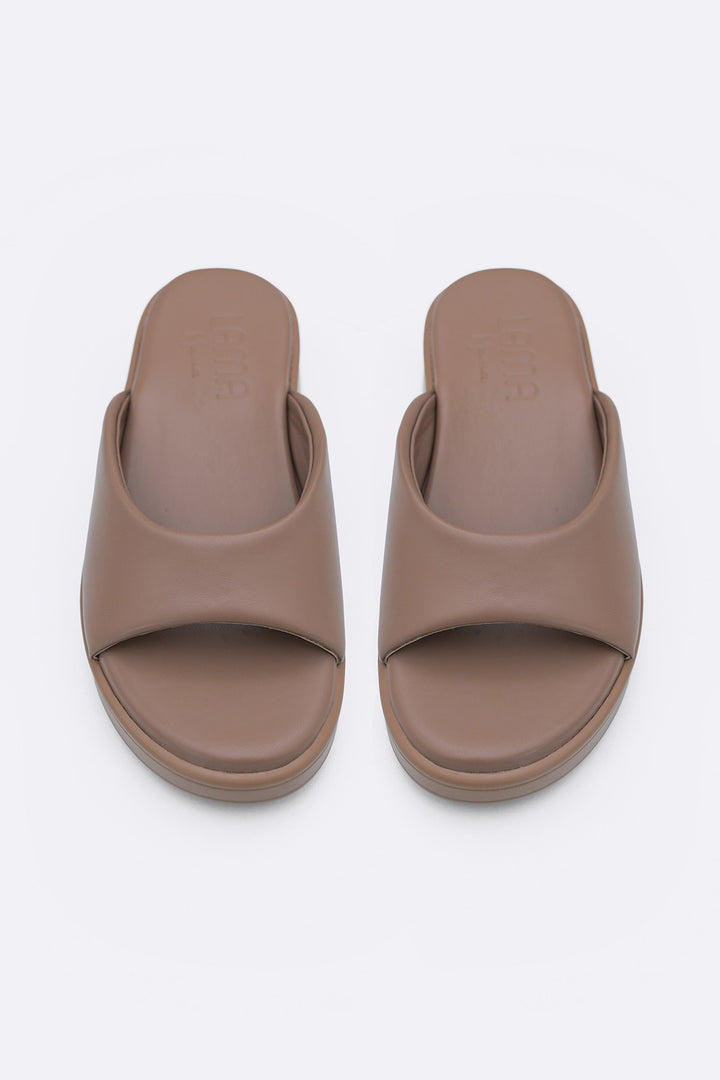 DARK BEIGE CANDY MAMA SLIDES