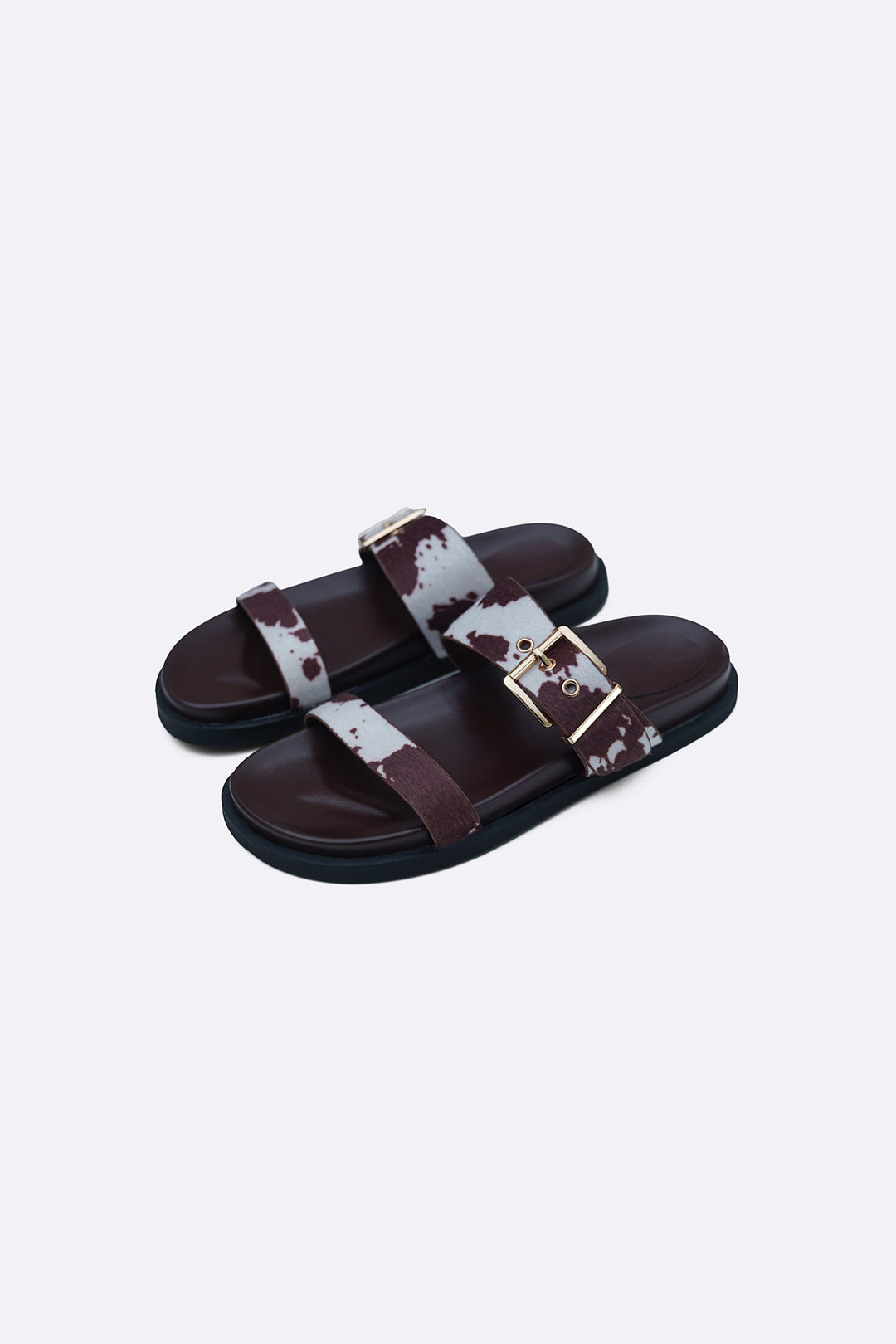 COFFEE WIDE FIT SUMMER SLIDES