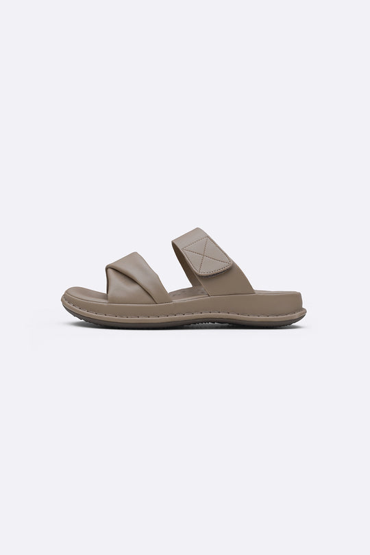 BEIGE SILK SOFT MAMA SLIDES
