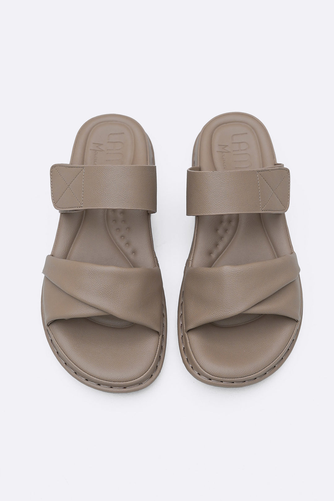 BEIGE SILK SOFT MAMA SLIDES