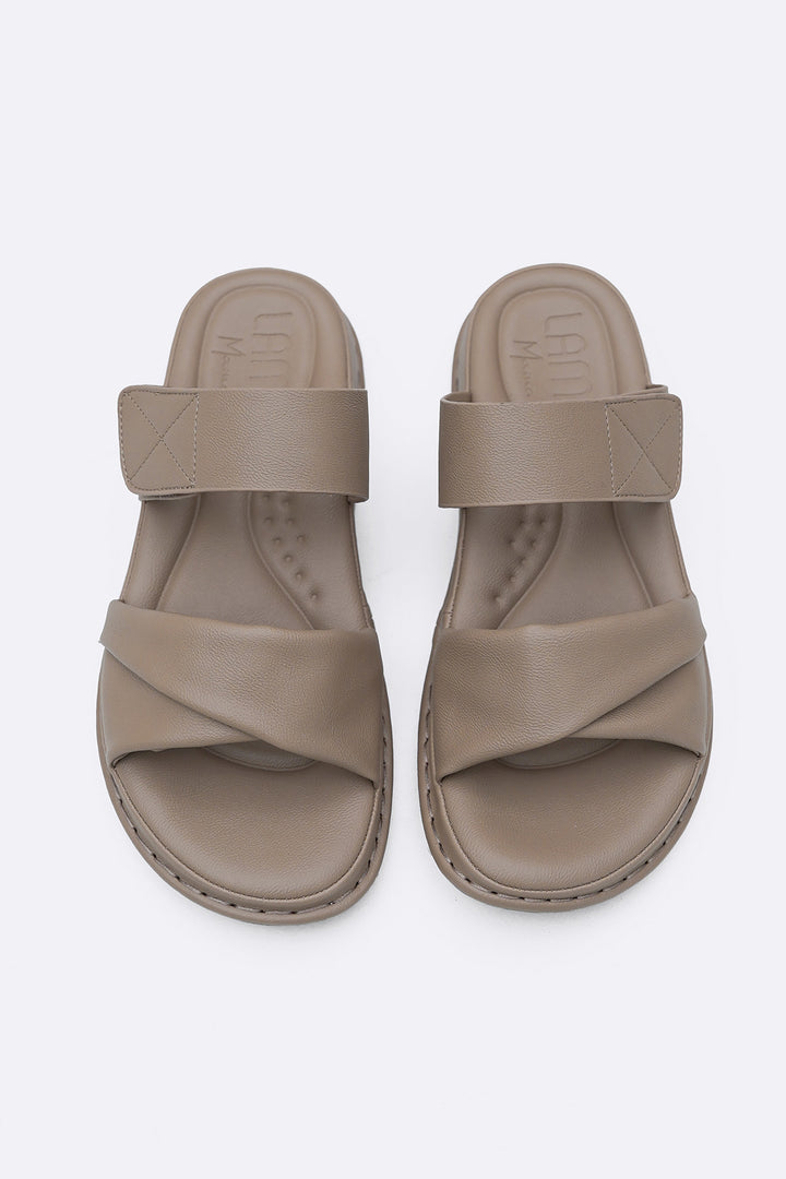 BEIGE SILK SOFT MAMA SLIDES