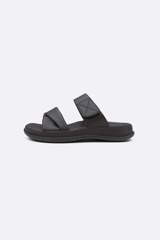 COFFEE SILK SOFT MAMA SLIDES