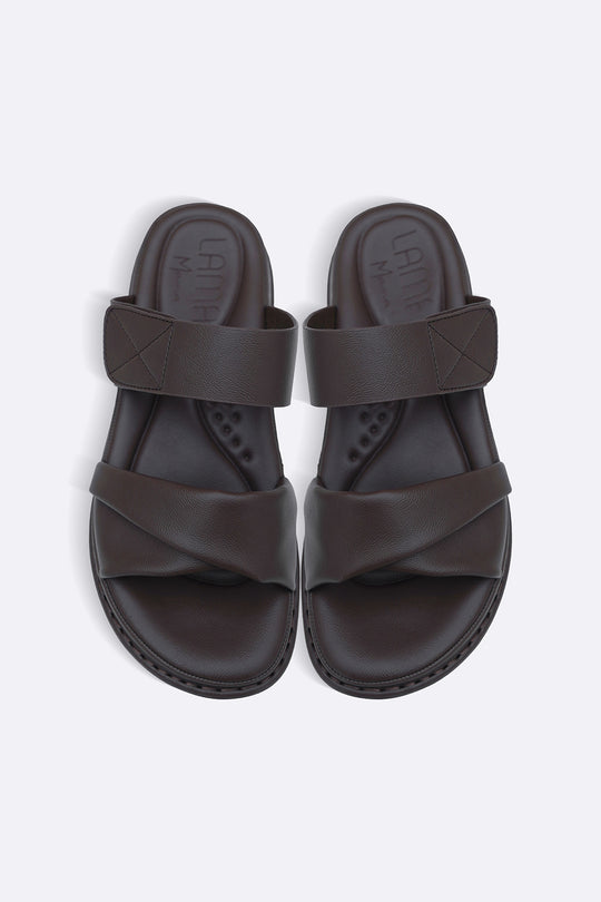 COFFEE SILK SOFT MAMA SLIDES